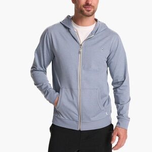 Vuori Coronado Hoodie Men's XXL Light Blue Dreamknit Full Zip Stretch Jacket